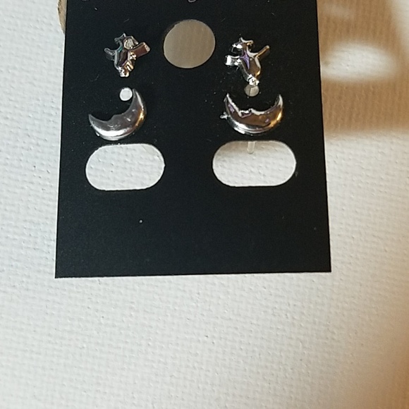 Person & Half Moon Set of 2 Earrings - Picture 1 of 1